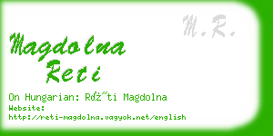 magdolna reti business card